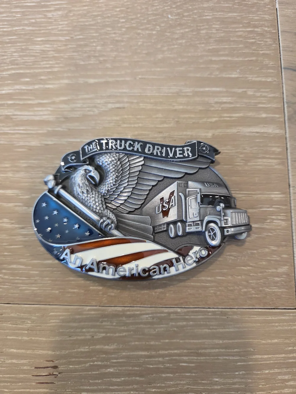 The Truck Driver An American Hero Eagle Semi Truck Belt Buckle